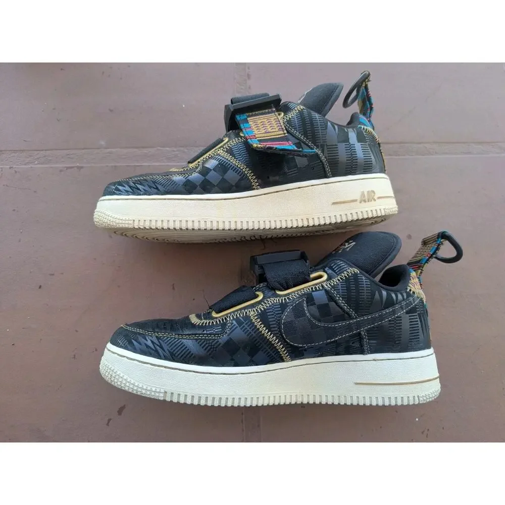 Nike Air Force 1 Utility Black History Month BHM 2019 BV7783 001 Men's Size 7